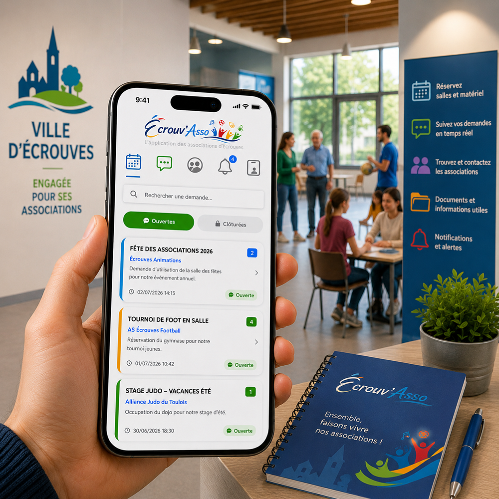 Application mobile Écrouv’Asso développée pour la Ville d’Écrouves