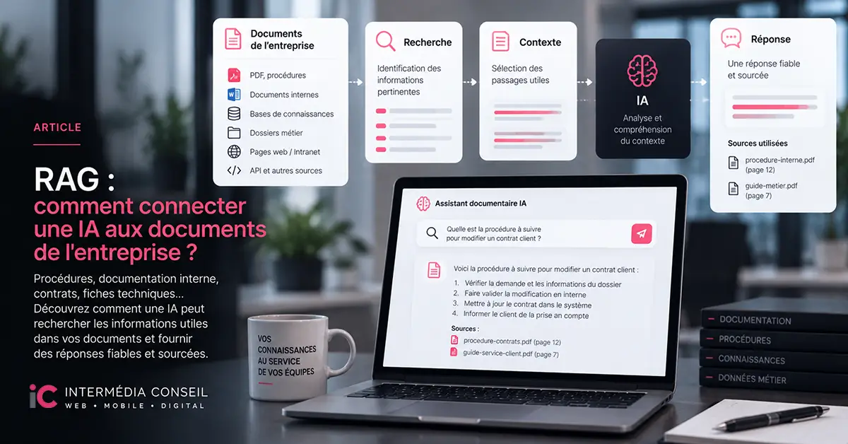 Intelligence artificielle connectée aux documents et connaissances d'une entreprise
