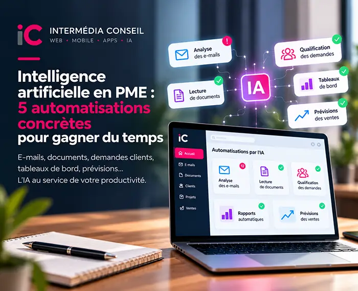 Intelligence artificielle en PME : cinq automatisations pour gagner du temps