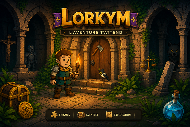 Lorkym, jeu mobile d'aventure et d'énigmes dans un univers médiéval fantastique